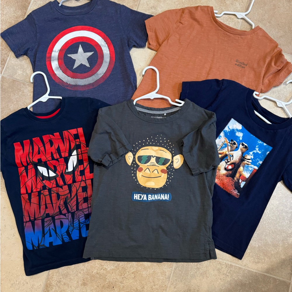 Boys T-shirts bundle size for 6-7 years old